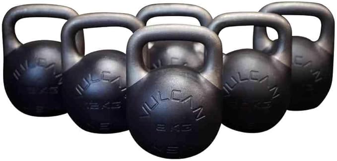 Vulcan Absolute Training Kettlebell Ergonomic Steel Design Wide Grip | Black Powder Coated Finish For Premium Look| Enhancing Both Safety Performance | All Hand Sizes 35mm Handle