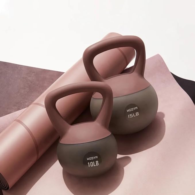 WeGym Soft Kettlebells with Cushioned Impact-Resistant Base and Anti-Slip, Wide-Grip Handle for Home Workouts, Weightlifting, and Full Body Strength Training
