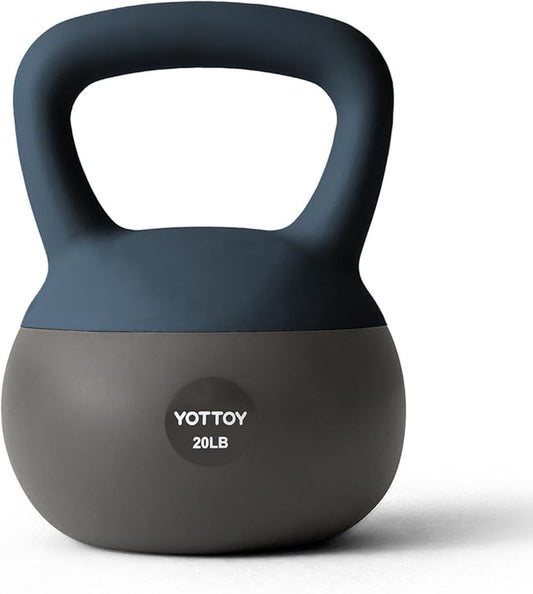 YOTTOY Soft Kettlebell, Set for Strength Training Kettlebells & Home Workouts, Soft-Sided Cushioned Base, Wide-Handle - Ideal for Men, Women, & Beginners