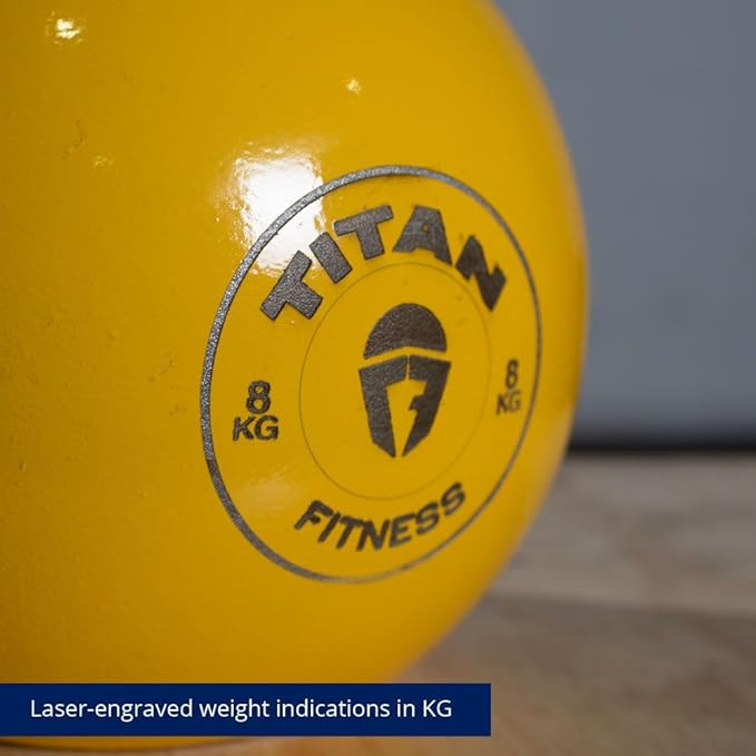 Titan Fitness Competition Kettlebell, Single Piece Casting, KG Markings, Full Body Workout