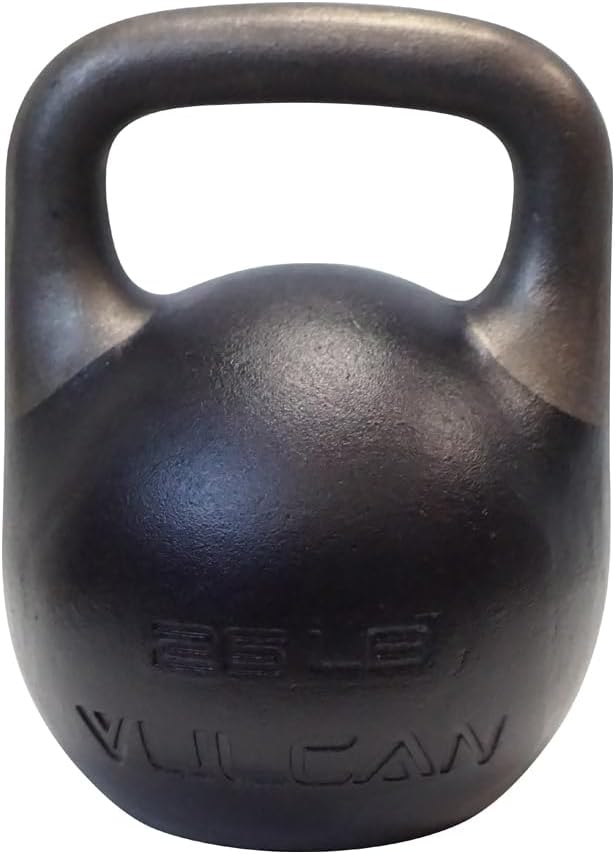 Vulcan Absolute Training Kettlebell Ergonomic Steel Design Wide Grip | Black Powder Coated Finish For Premium Look| Enhancing Both Safety Performance | All Hand Sizes 35mm Handle