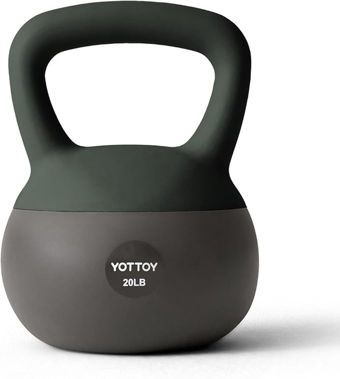 YOTTOY Soft Kettlebell, Set for Strength Training Kettlebells & Home Workouts, Soft-Sided Cushioned Base, Wide-Handle - Ideal for Men, Women, & Beginners
