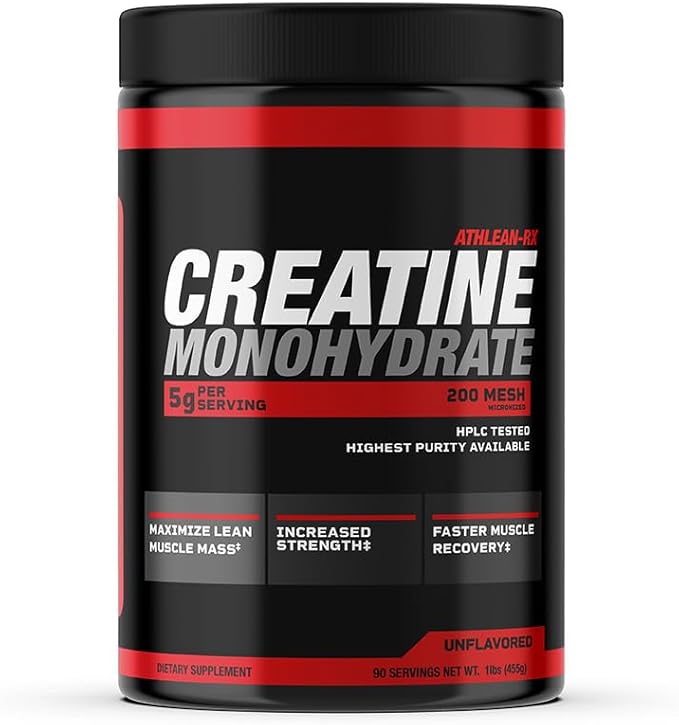 X-CREATINE Pure Micronized Creatine Monohydrate Powder - Supports Muscle Strength, Power, and Recovery - Gluten-Free, Non-GMO, Performance Enhancing Supplement (90 Servings)