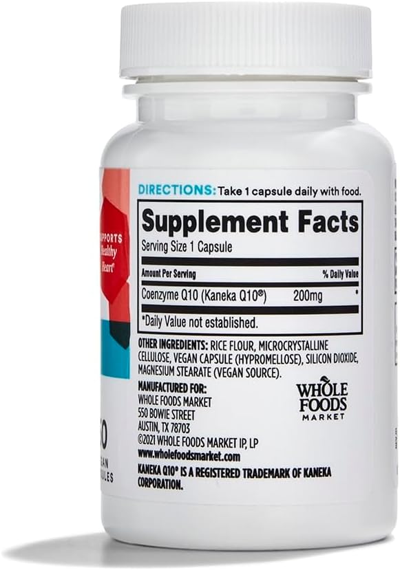 365 by Whole Foods Market, CoQ10 200mg, Vegan, 60 Count