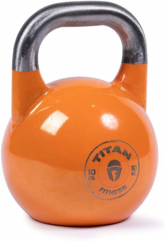 Titan Fitness Competition Kettlebell, Single Piece Casting, KG Markings, Full Body Workout