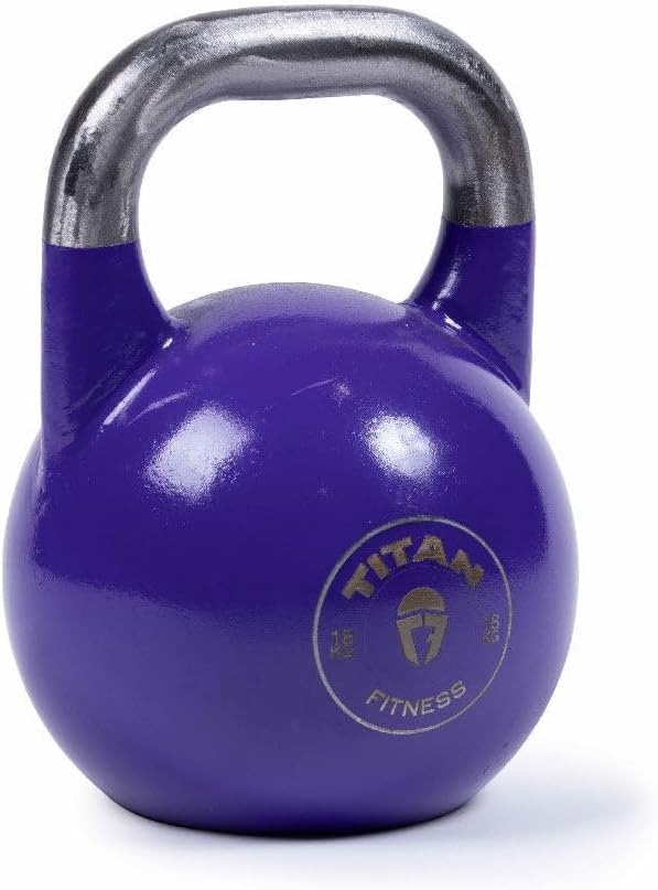 Titan Fitness Competition Kettlebell, Single Piece Casting, KG Markings, Full Body Workout