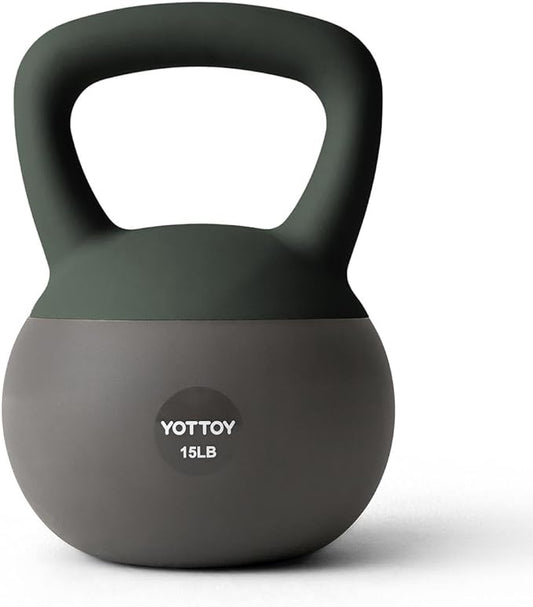 YOTTOY Soft Kettlebell, Set for Strength Training Kettlebells & Home Workouts, Soft-Sided Cushioned Base, Wide-Handle - Ideal for Men, Women, & Beginners