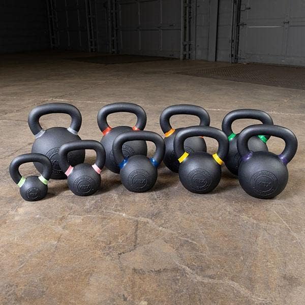 Body-Solid Single-Cast Gravity Casting Kettlebell with Kettles Grip Handle, Perfect Kettlebells for Weight Training and Core Workout, Cast Iron Kettle Bells for Men & Women.