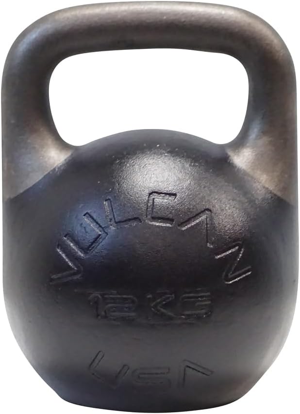 Vulcan Absolute Training Kettlebell Ergonomic Steel Design Wide Grip | Black Powder Coated Finish For Premium Look| Enhancing Both Safety Performance | All Hand Sizes 35mm Handle