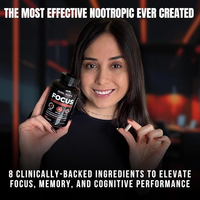 Advanced Nootropic Brain Supplement for Energy, Memory, & Focus | Lion's Mane, Caffeine, L-Theanine, and 5 Additional All-Natural Ingredients to Improve Cognitive Health (90 Capsules)