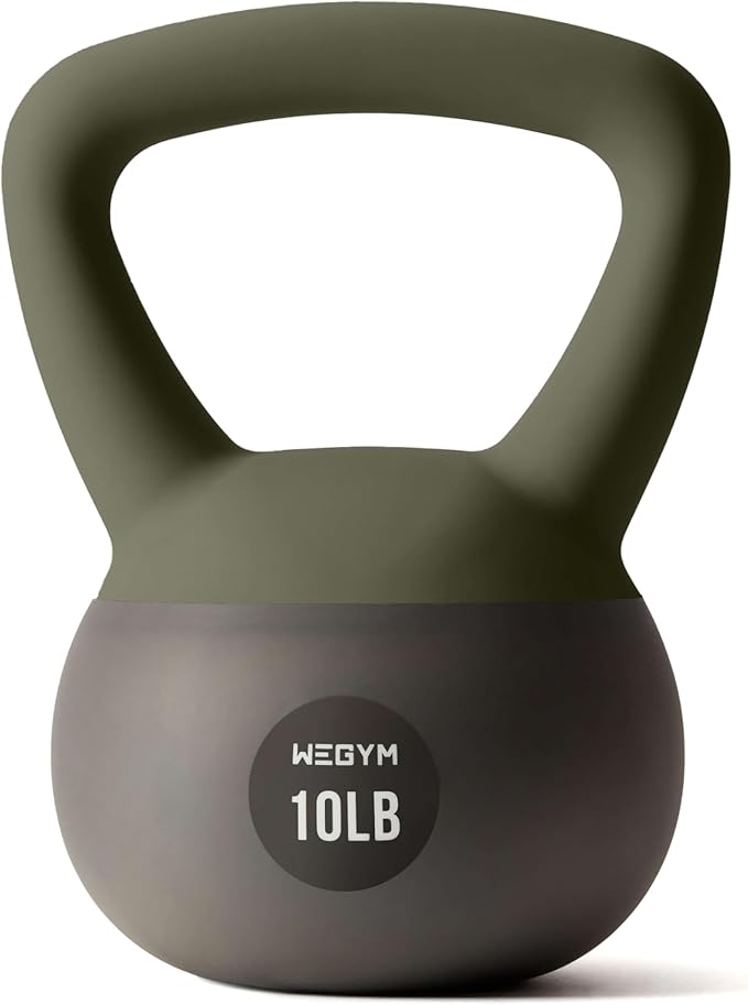 WeGym Soft Kettlebells with Cushioned Impact-Resistant Base and Anti-Slip, Wide-Grip Handle for Home Workouts, Weightlifting, and Full Body Strength Training