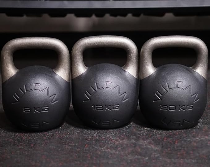 Vulcan Absolute Training Kettlebell Ergonomic Steel Design Wide Grip | Black Powder Coated Finish For Premium Look| Enhancing Both Safety Performance | All Hand Sizes 35mm Handle