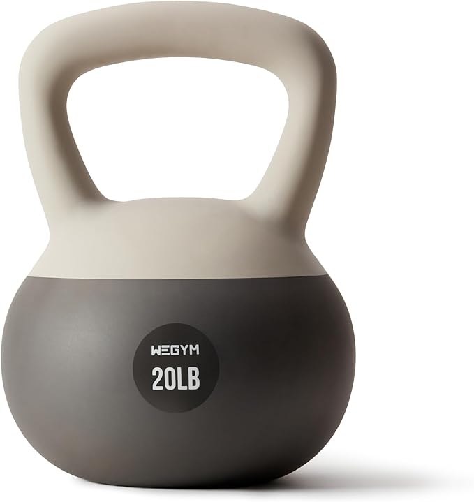 WeGym Soft Kettlebells with Cushioned Impact-Resistant Base and Anti-Slip, Wide-Grip Handle for Home Workouts, Weightlifting, and Full Body Strength Training