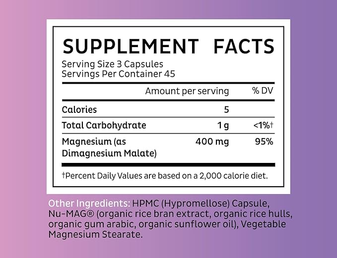Zeal Premium Chelated Magnesium Malate (400mg | 135 Capsules)