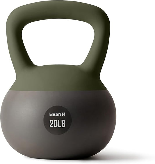WeGym Soft Kettlebells with Cushioned Impact-Resistant Base and Anti-Slip, Wide-Grip Handle for Home Workouts, Weightlifting, and Full Body Strength Training