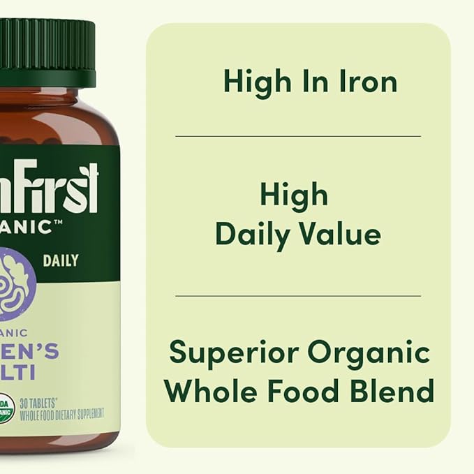 Women’s Multi Once Daily, Women's Multivitamin, Iron, Vitamin B12 & More, 19 Vitamins from Herbs & Superfoods, 60 Count