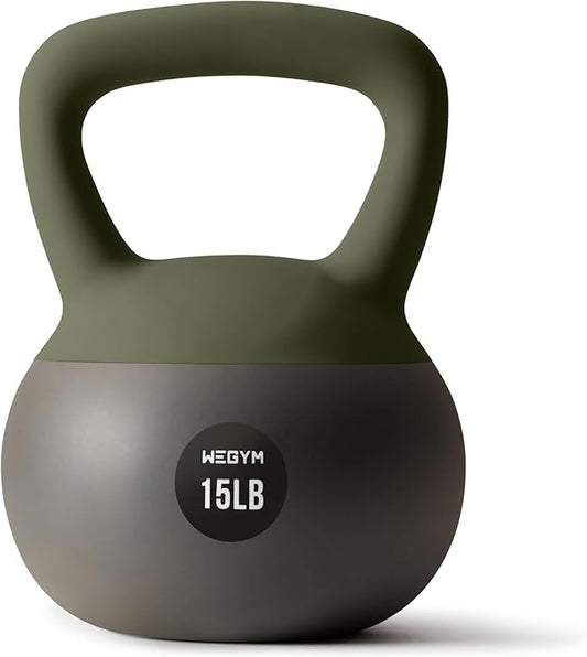 WeGym Soft Kettlebells with Cushioned Impact-Resistant Base and Anti-Slip, Wide-Grip Handle for Home Workouts, Weightlifting, and Full Body Strength Training