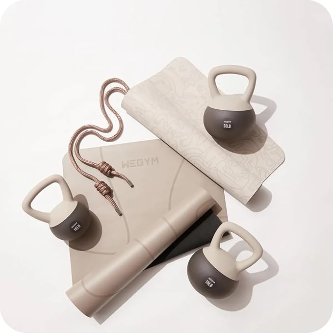 WeGym Soft Kettlebells with Cushioned Impact-Resistant Base and Anti-Slip, Wide-Grip Handle for Home Workouts, Weightlifting, and Full Body Strength Training