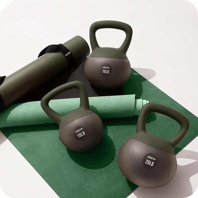 WeGym Soft Kettlebells with Cushioned Impact-Resistant Base and Anti-Slip, Wide-Grip Handle for Home Workouts, Weightlifting, and Full Body Strength Training
