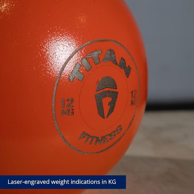 Titan Fitness Competition Kettlebell, Single Piece Casting, KG Markings, Full Body Workout