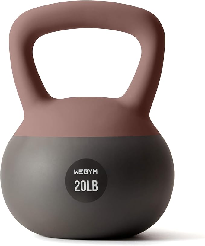 WeGym Soft Kettlebells with Cushioned Impact-Resistant Base and Anti-Slip, Wide-Grip Handle for Home Workouts, Weightlifting, and Full Body Strength Training