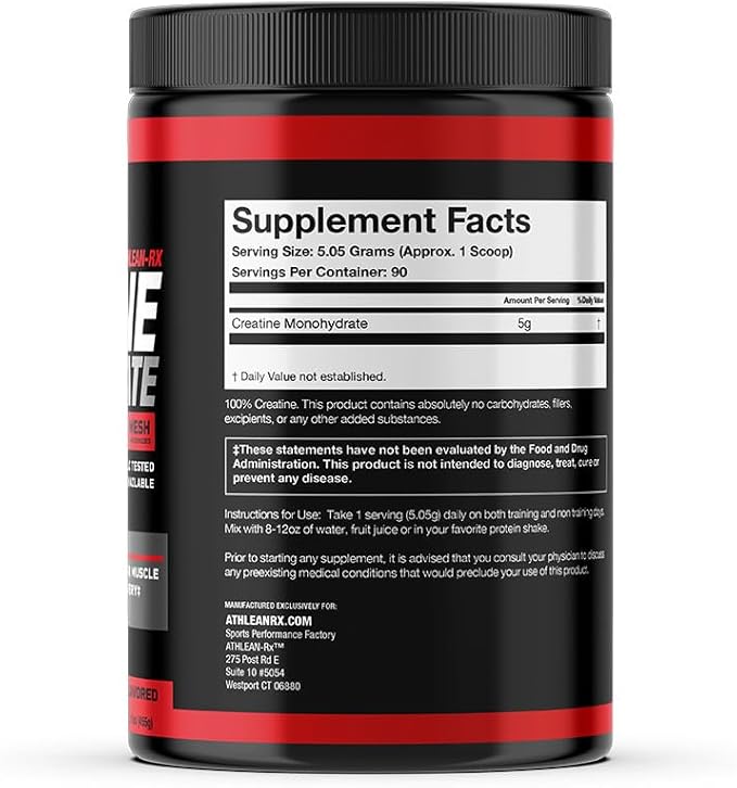 X-CREATINE Pure Micronized Creatine Monohydrate Powder - Supports Muscle Strength, Power, and Recovery - Gluten-Free, Non-GMO, Performance Enhancing Supplement (90 Servings)
