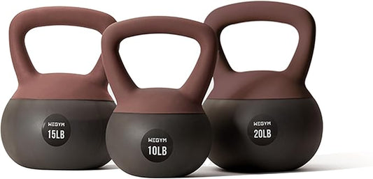 WeGym Soft Kettlebells with Cushioned Impact-Resistant Base and Anti-Slip, Wide-Grip Handle for Home Workouts, Weightlifting, and Full Body Strength Training