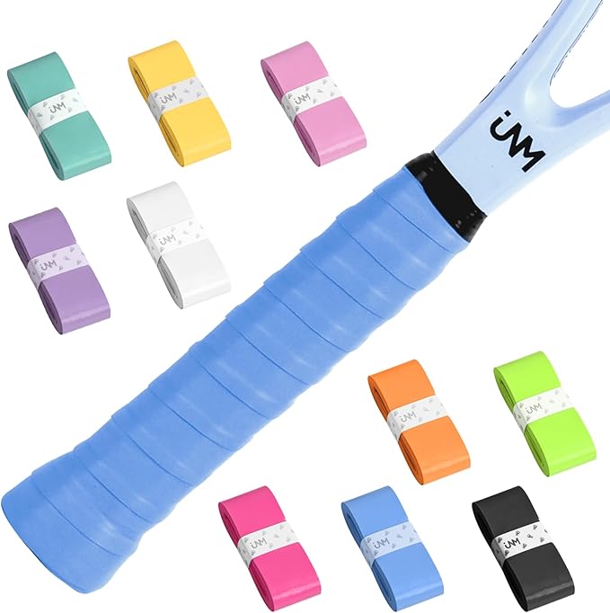 10 Pack Tennis Racket Grip Tape, Anti-Slip Tennis Overgrip, Precut Sweat-Absorbing Tennis Grip for Badminton, Pickleball, Tennis