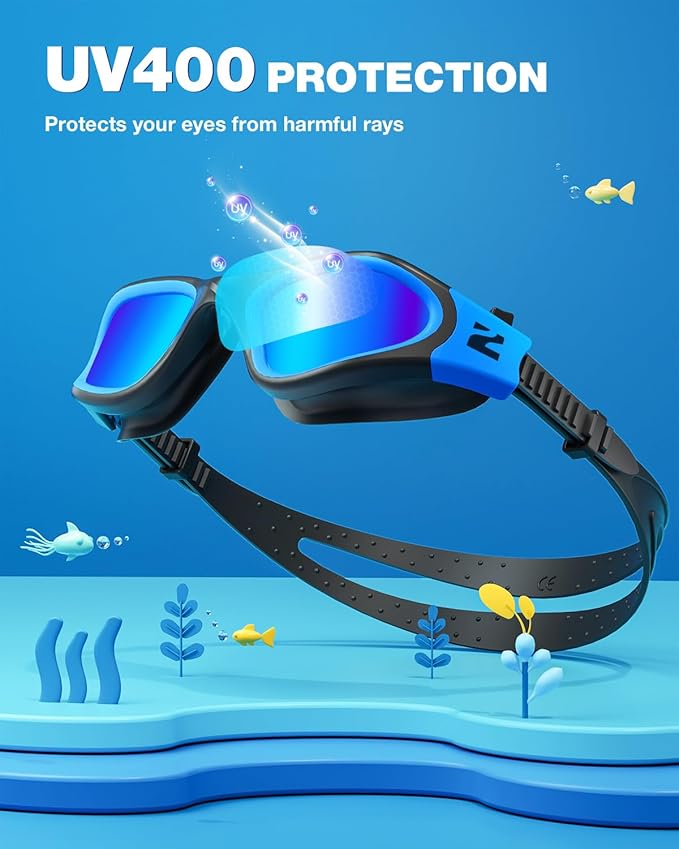 ZIONOR Kids Swim Goggles, G1MINI SE Anti-Fog Swimming Goggles for Kid Child 6-14
