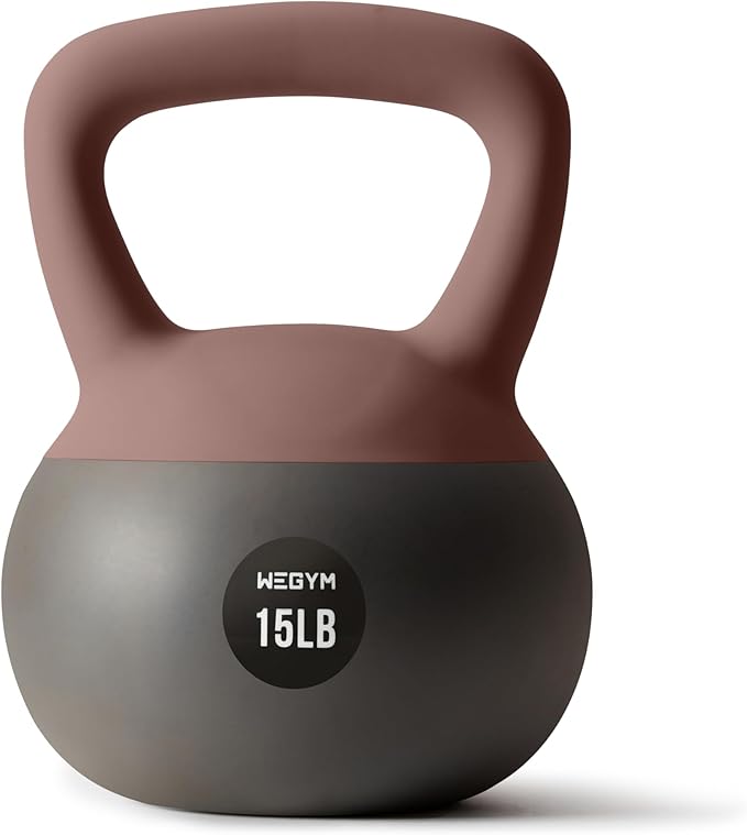 WeGym Soft Kettlebells with Cushioned Impact-Resistant Base and Anti-Slip, Wide-Grip Handle for Home Workouts, Weightlifting, and Full Body Strength Training