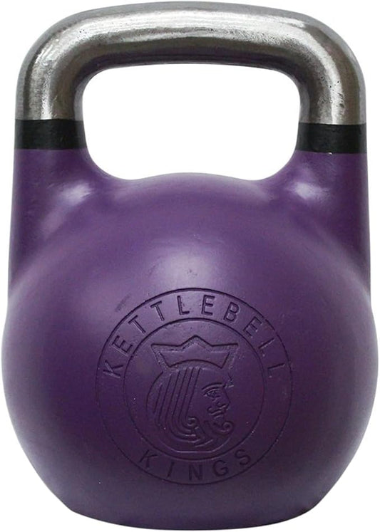Kettlebell Kings Competition Kettlebells Weight (35mm handle) 8-48 KG | Hand weights Workout Gym Equipment & Strength training sets for Women & Men for Home Gym | Suitable for High Repetition Workouts