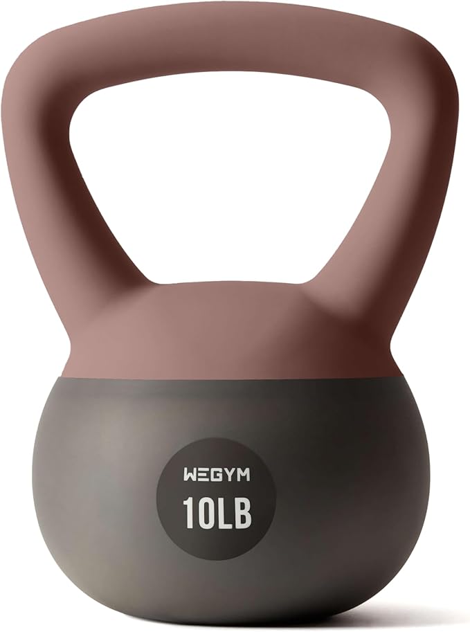 WeGym Soft Kettlebells with Cushioned Impact-Resistant Base and Anti-Slip, Wide-Grip Handle for Home Workouts, Weightlifting, and Full Body Strength Training