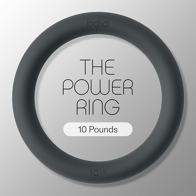 Bala Power Ring, 2-in-1 Kettlebell & Dumbbell, 10lb - Full Body Home Gym Workout Equipment for Strength Training, HIIT, Pilates, & Aerobics Exercises - Fitness Equipment for Working Out