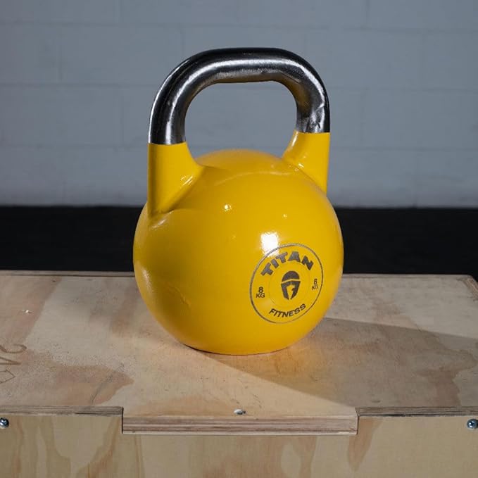 Titan Fitness Competition Kettlebell, Single Piece Casting, KG Markings, Full Body Workout