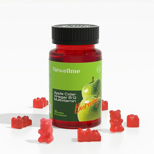 ACV Gummies – Apple Cider Vinegar with The Mother & Vitamin B12 | Zero Sugar, Vegan, Gelatin-Free, Non-GMO, Gluten-Free | Daily Digestive & Energy Support-30count
