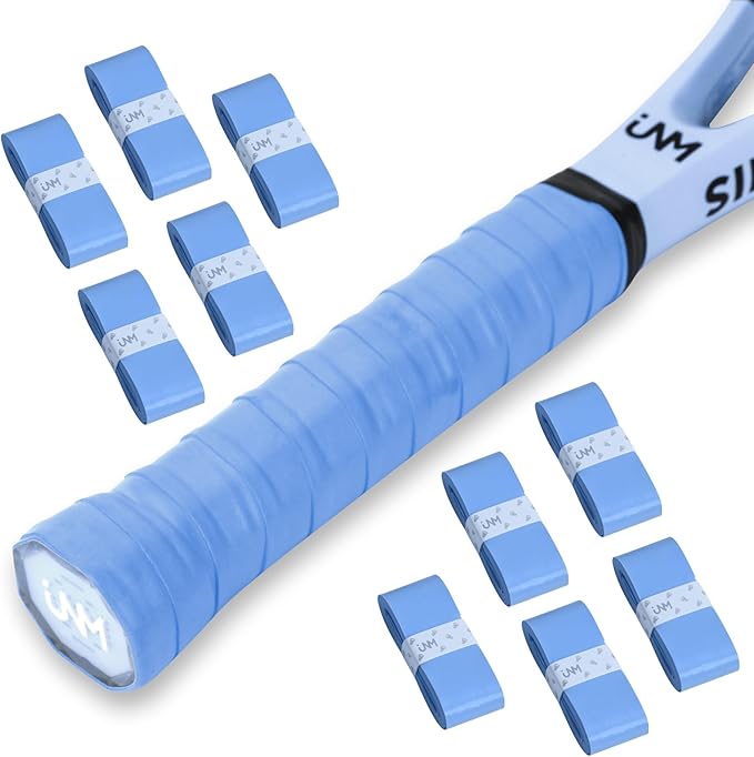 10 Pack Tennis Racket Grip Tape, Anti-Slip Tennis Overgrip, Precut Sweat-Absorbing Tennis Grip for Badminton, Pickleball, Tennis