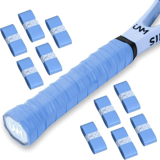 10 Pack Tennis Racket Grip Tape, Anti-Slip Tennis Overgrip, Precut Sweat-Absorbing Tennis Grip for Badminton, Pickleball, Tennis