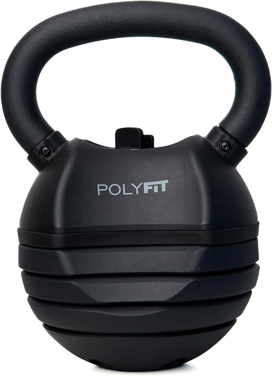 Polyfit Adjustable Kettlebell Set | 30/40/50 lbs | Kettlebell Weights for Home Gym