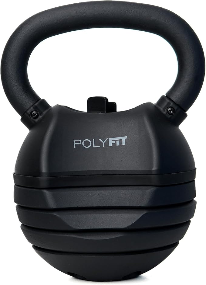 Polyfit Adjustable Kettlebell Set | 30/40/50 lbs | Kettlebell Weights for Home Gym