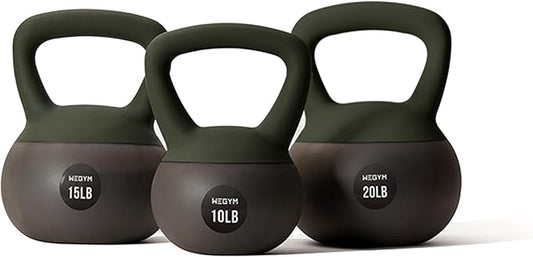 WeGym Soft Kettlebells with Cushioned Impact-Resistant Base and Anti-Slip, Wide-Grip Handle for Home Workouts, Weightlifting, and Full Body Strength Training