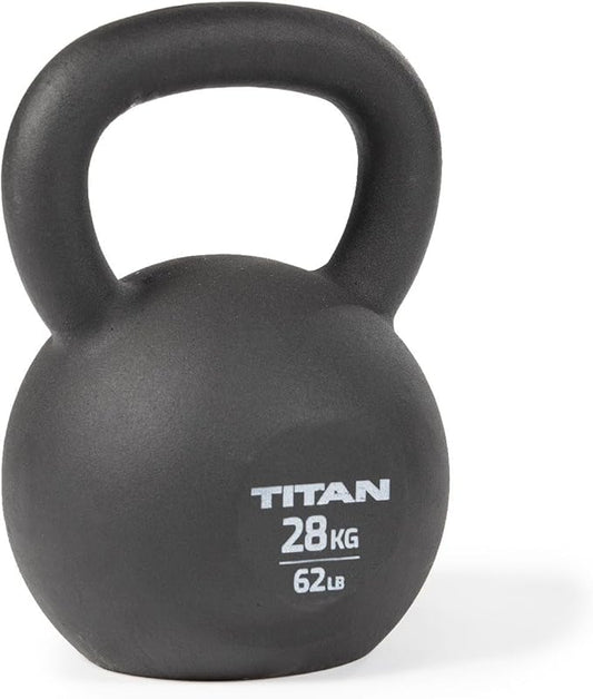 Titan Fitness Cast Iron Kettlebell, Single Piece Casting, KG and LB Markings, Full Body Workout