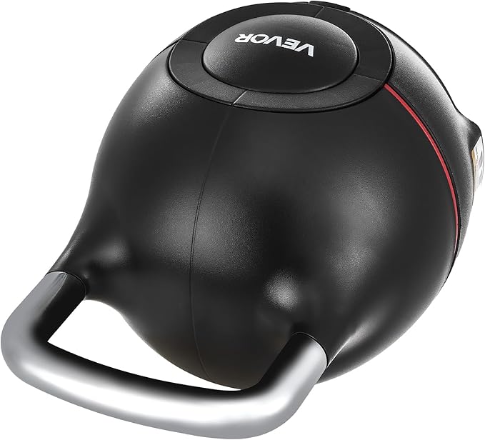 VEVOR Kettlebell, Adjustable Kettlebell with 7 Weight Levels, Die-Cast Aluminum and ABS Material, for Grip Strength Training, Full-body Workout & Cross-Training