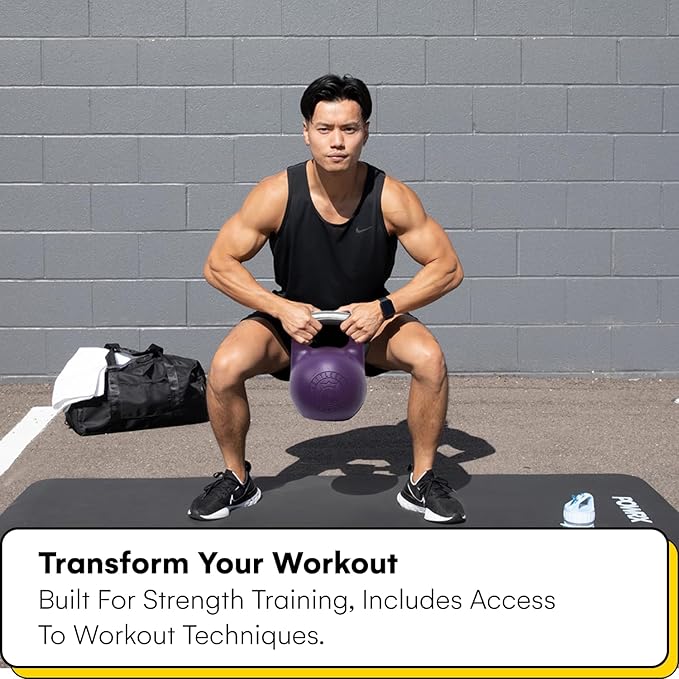 Kettlebell Kings Competition Kettlebells Weight (35mm handle) 8-48 KG | Hand weights Workout Gym Equipment & Strength training sets for Women & Men for Home Gym | Suitable for High Repetition Workouts