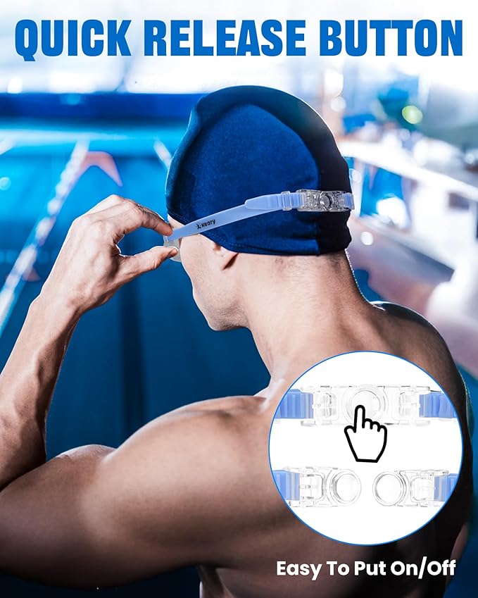 Keary Goggles Swimming Adult Swim Goggles for Men Women Swimming Goggles Youth UV Protection Anti-Fog Pool Water Goggles