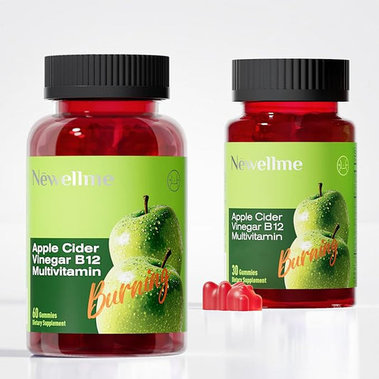 ACV Gummies – Apple Cider Vinegar with The Mother & Vitamin B12 | Zero Sugar, Vegan, Gelatin-Free, Non-GMO, Gluten-Free | Daily Digestive & Energy Support-90count