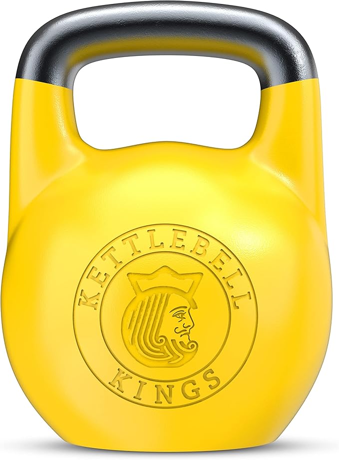 Kettlebell Kings Competition Kettlebells Weight (33mm handle) 4-32 KG | Hand weights Workout Gym Equipment & Strength training sets for Women & Men | Weights set for Home Gym