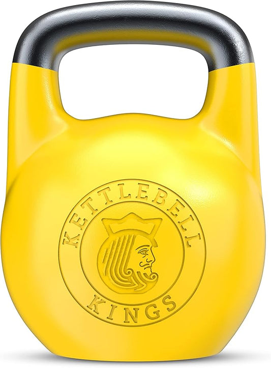 Kettlebell Kings Competition Kettlebells Weight (33mm handle) 4-32 KG | Hand weights Workout Gym Equipment & Strength training sets for Women & Men | Weights set for Home Gym