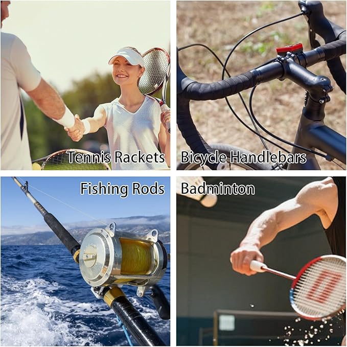 10 Pack Tennis Racket Grip Tape, Anti-Slip Tennis Overgrip, Precut Sweat-Absorbing Tennis Grip for Badminton, Pickleball, Tennis