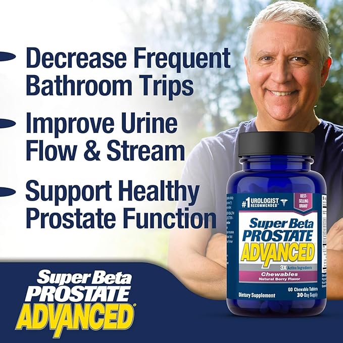 Advanced Chewables - Prostate Support Supplement for Men's Health (120 Chews, 2-Pack)