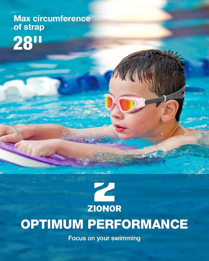 ZIONOR Kids Swim Goggles, G1MINI SE Anti-Fog Swimming Goggles for Kid Child 6-14